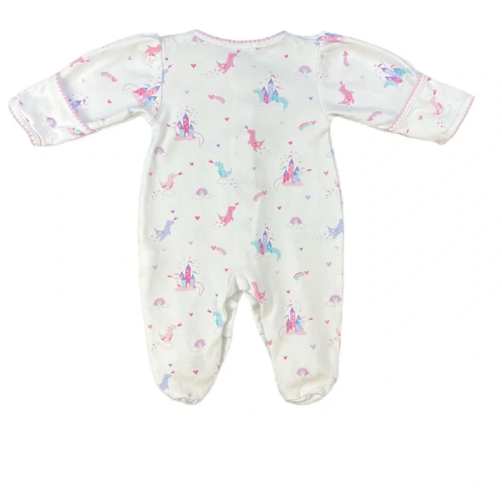 KISSY KISSY Pima Castles and Dragons Footie *Worn Once*- NB